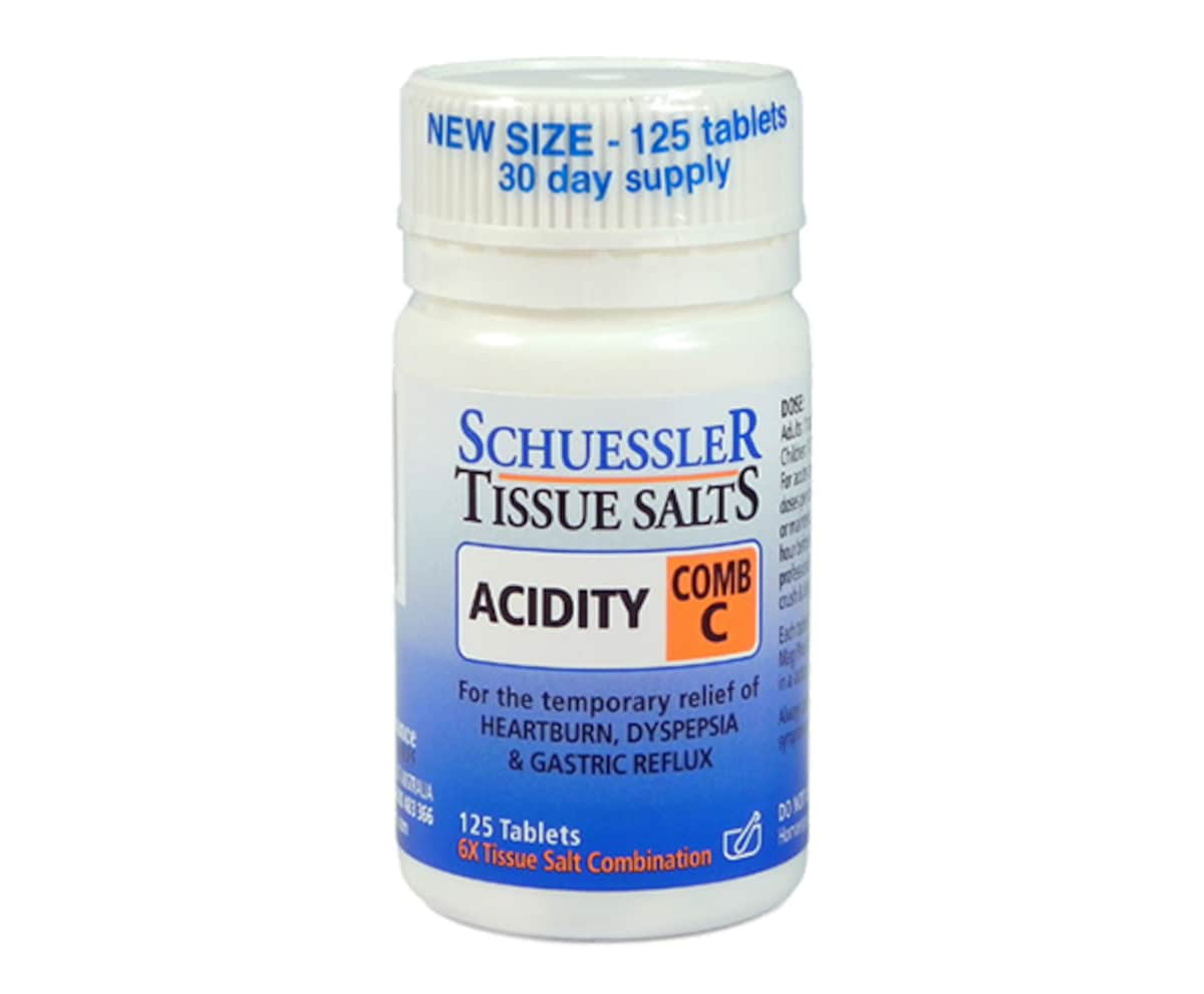 Schuessler Tissue Salts Comb C Acidity 125 Tablets | Healthylife Australia