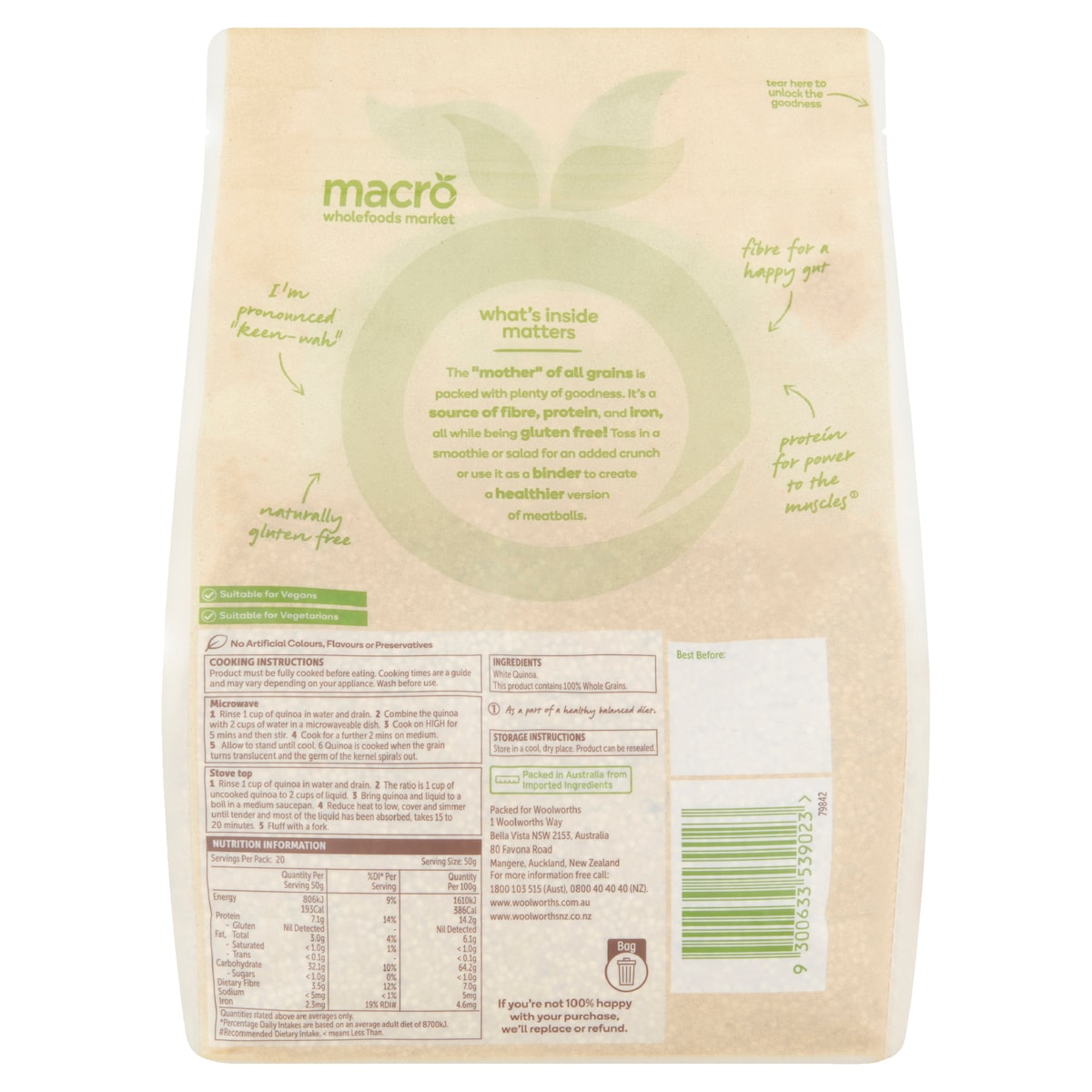 Macro White Quinoa 1kg