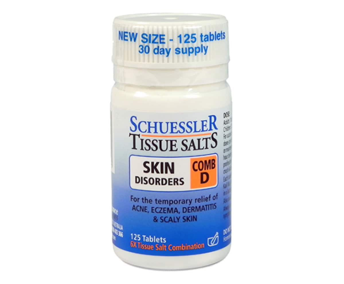 Schuessler Tissue Salts Comb D Skin Disorders 125 Tablets