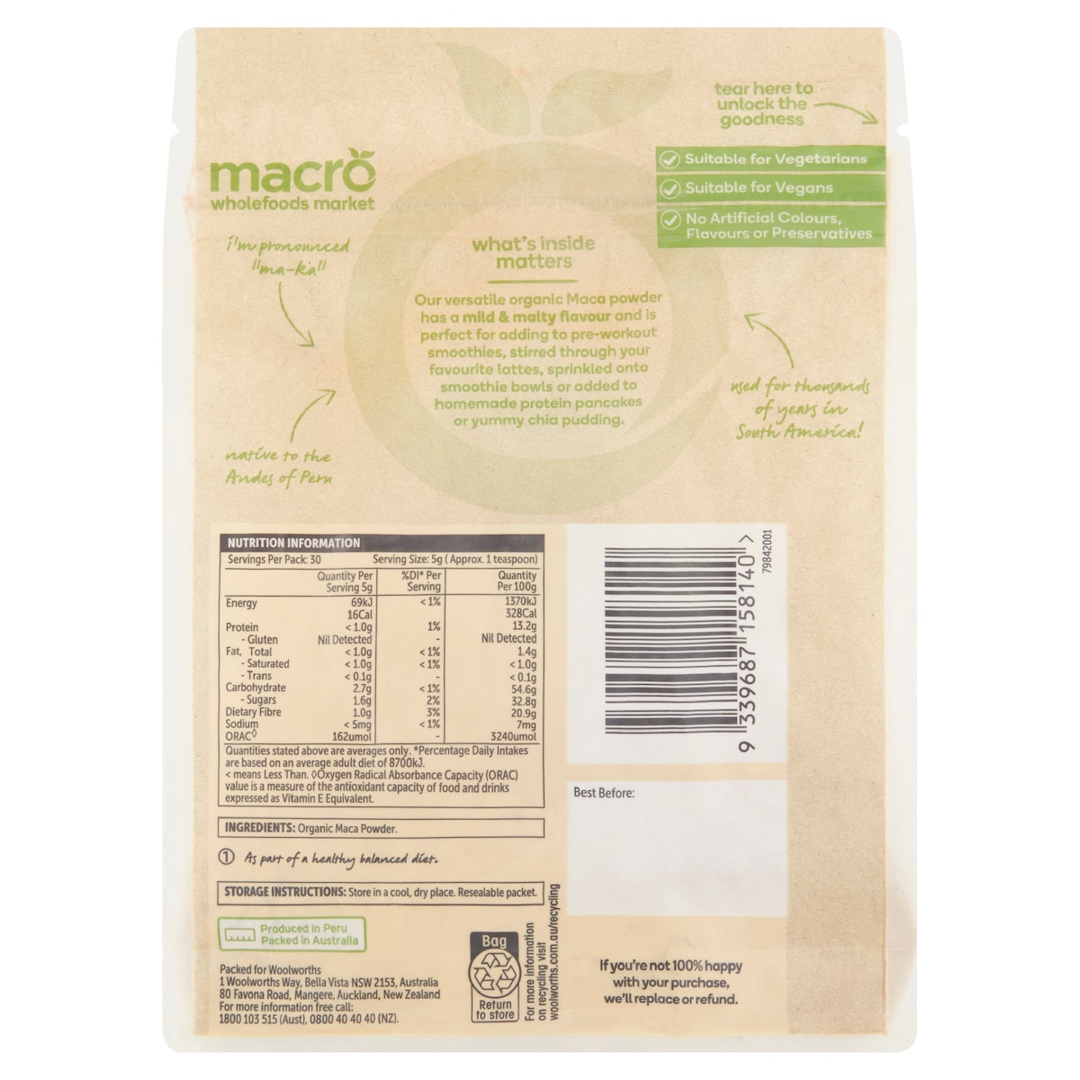 Macro Organic Maca Powder 150g