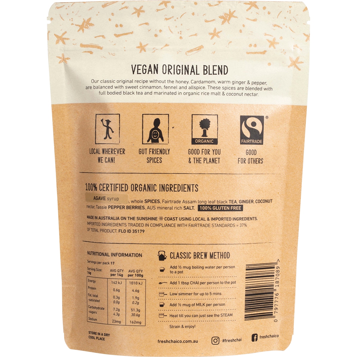 The Fresh Chai Co Vegan Original Blend 125G