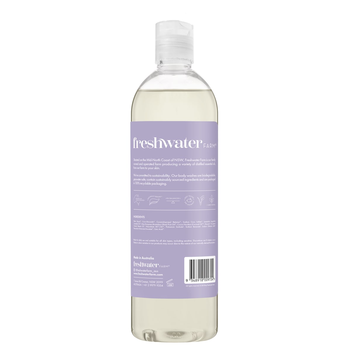 Freshwater Farm Lavender Oil Body Wash 500ml