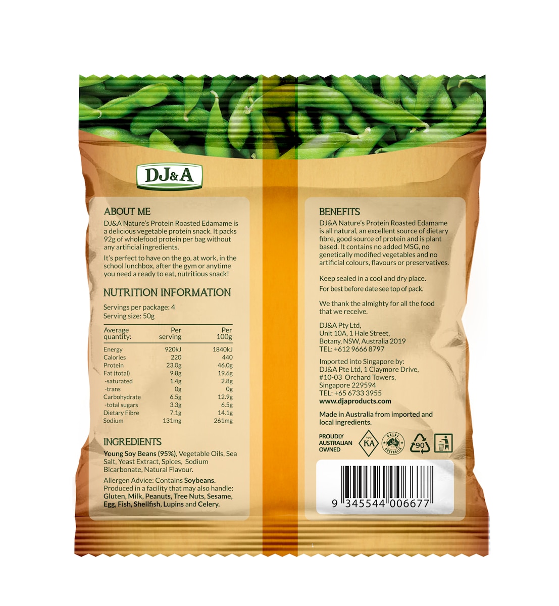 Natures Protein Roasted Edamame 200g