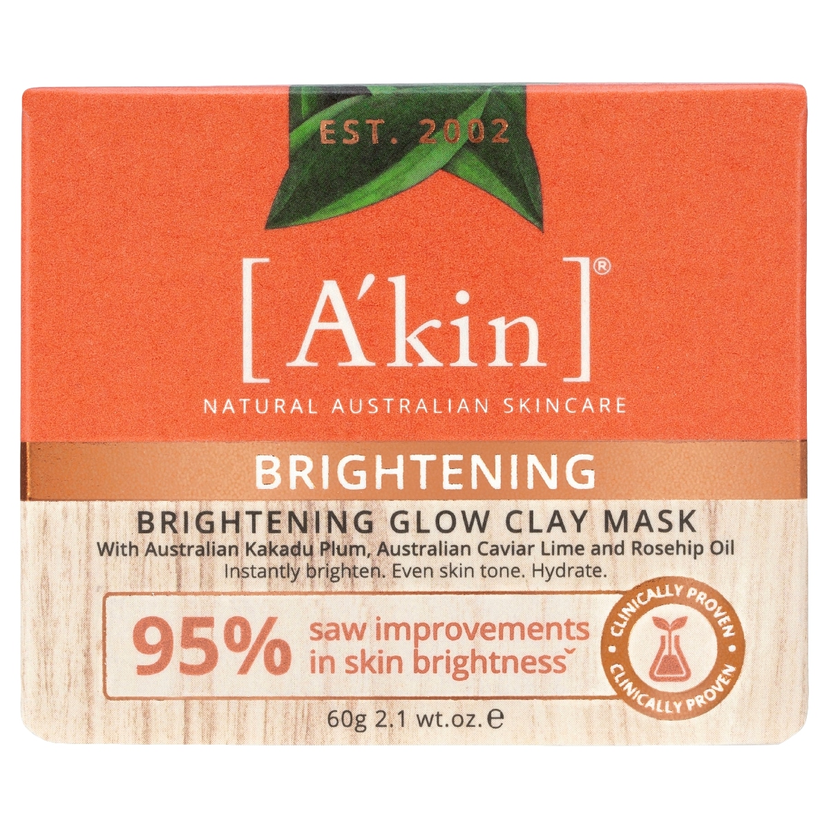 Akin Brightening Glow Clay Mask 60ml