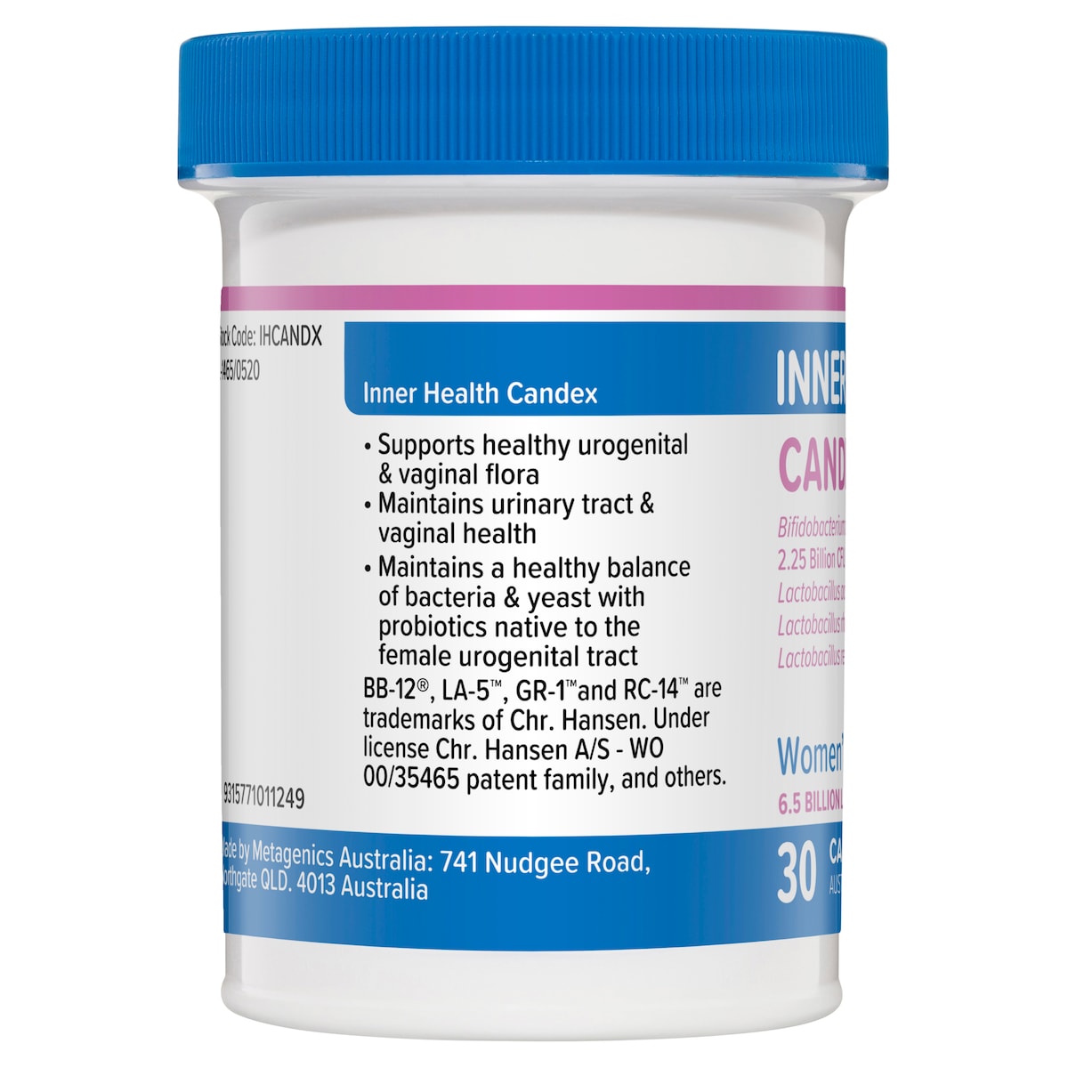 Inner Health Candex Womens Flora Balance Probiotics 30 Capsules