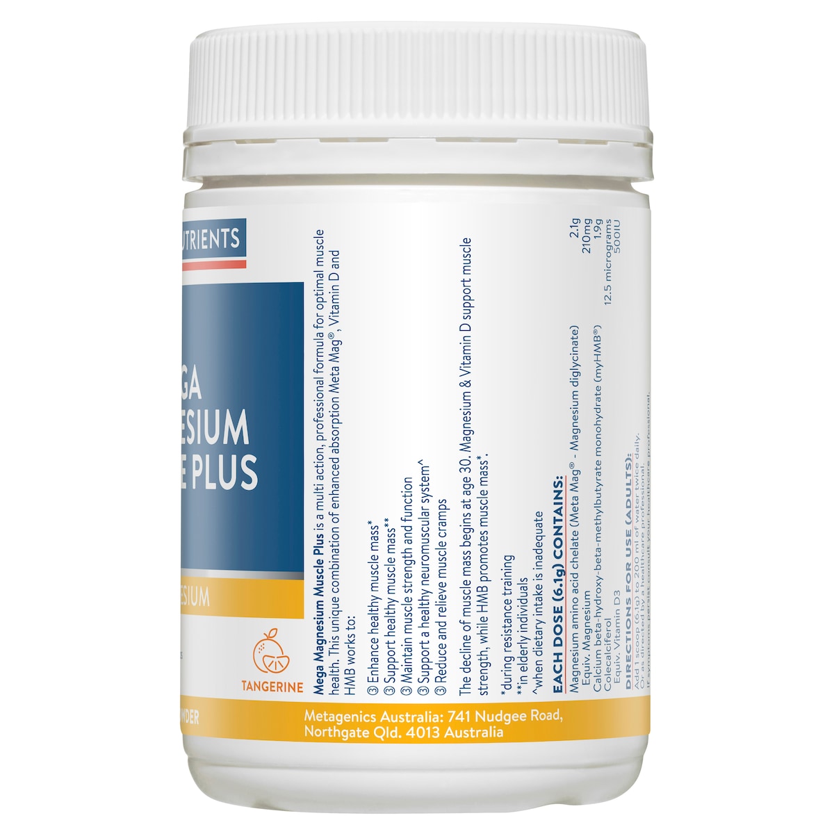 Ethical Nutrients Mega Magnesium Muscle Plus 135g Powder