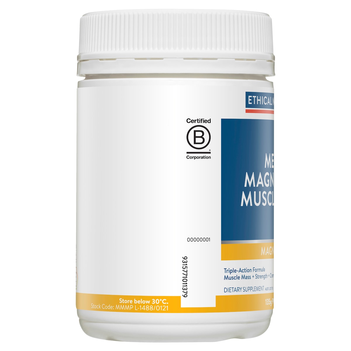 Ethical Nutrients Mega Magnesium Muscle Plus 135g Powder