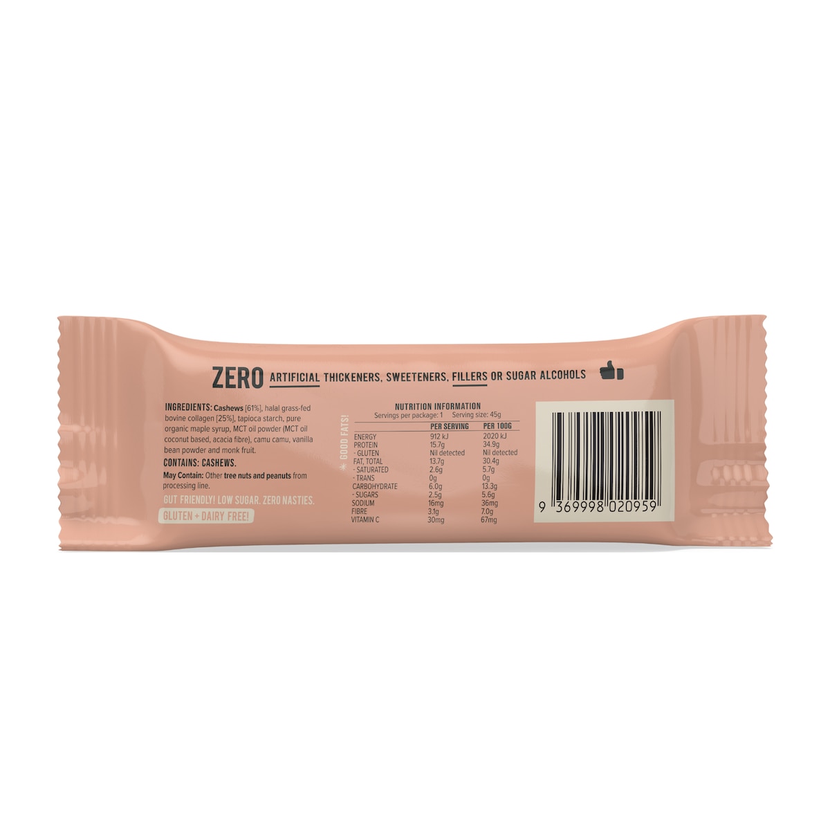 Chief Collagen Bar Cashew Shortbread 45g