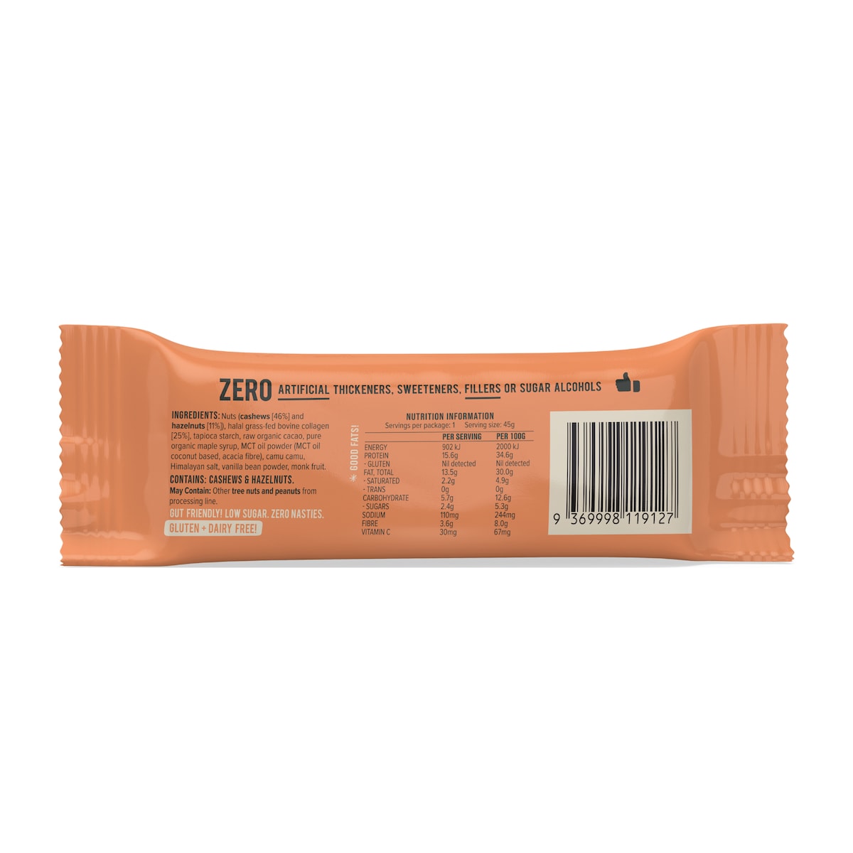 Chief Collagen Bar Hazelnut Brownie 45g