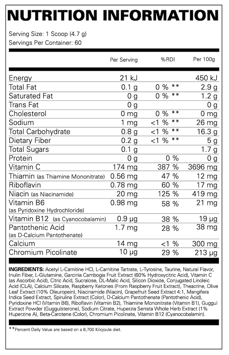 EHPlabs OxyShred Non-Stim Honeydew Melon 60 Serves 306g