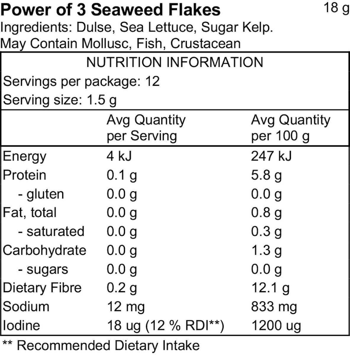 Pacific Harvest Power of Three Flakes 18g