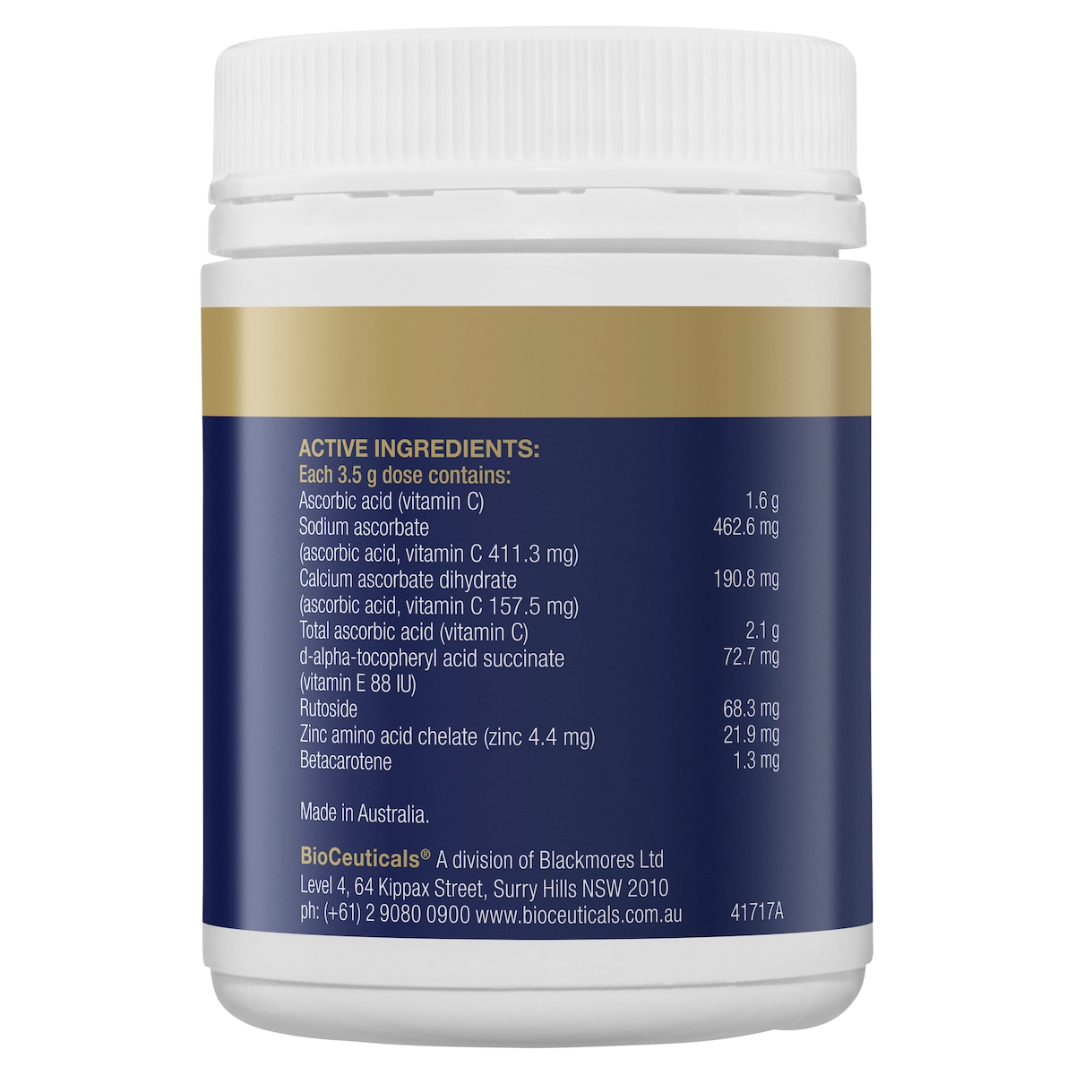 Bioceuticals Ultra Potent-C Powder Orange Flavour 200g