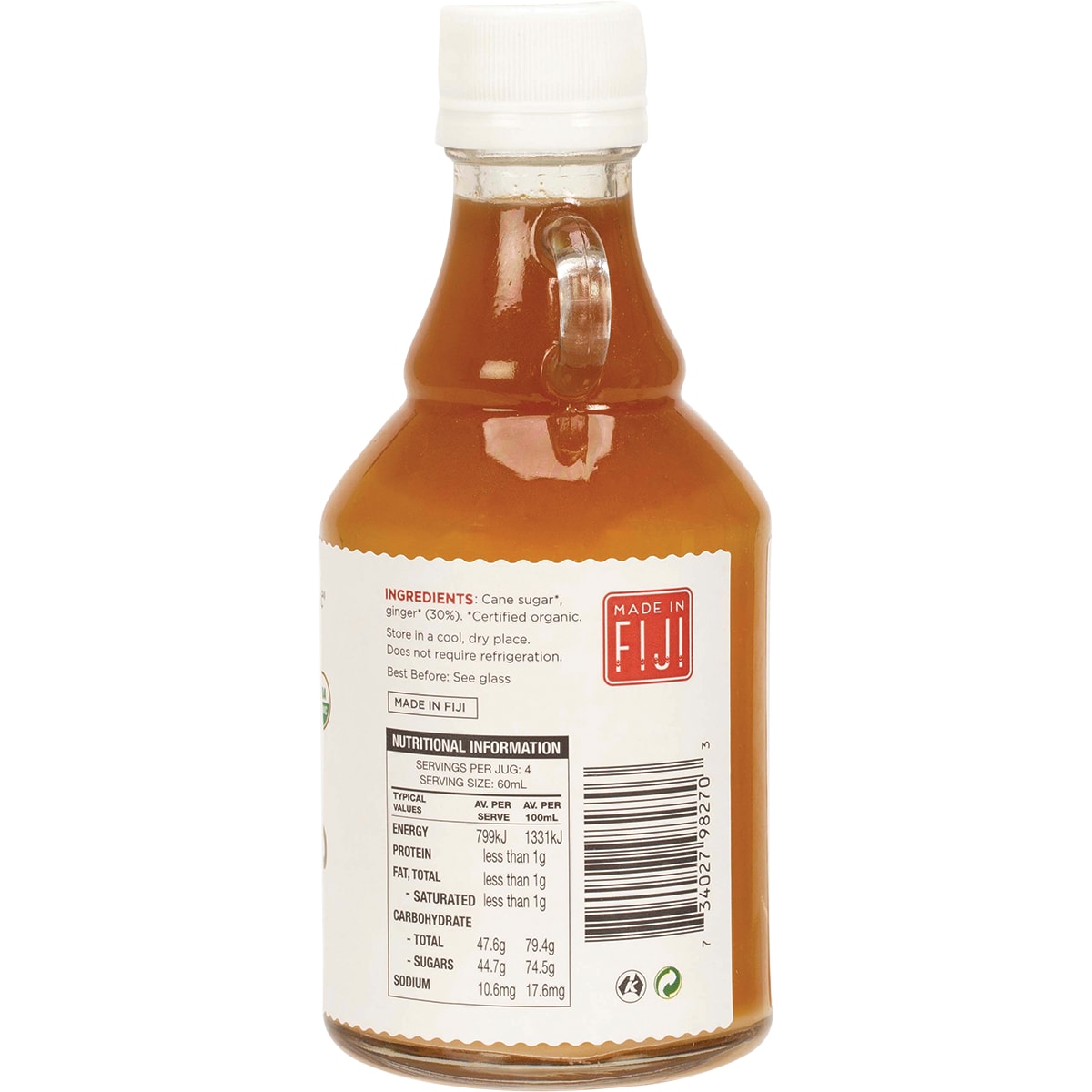 The Ginger People Organic Fiji Ginger Syrup 237ml