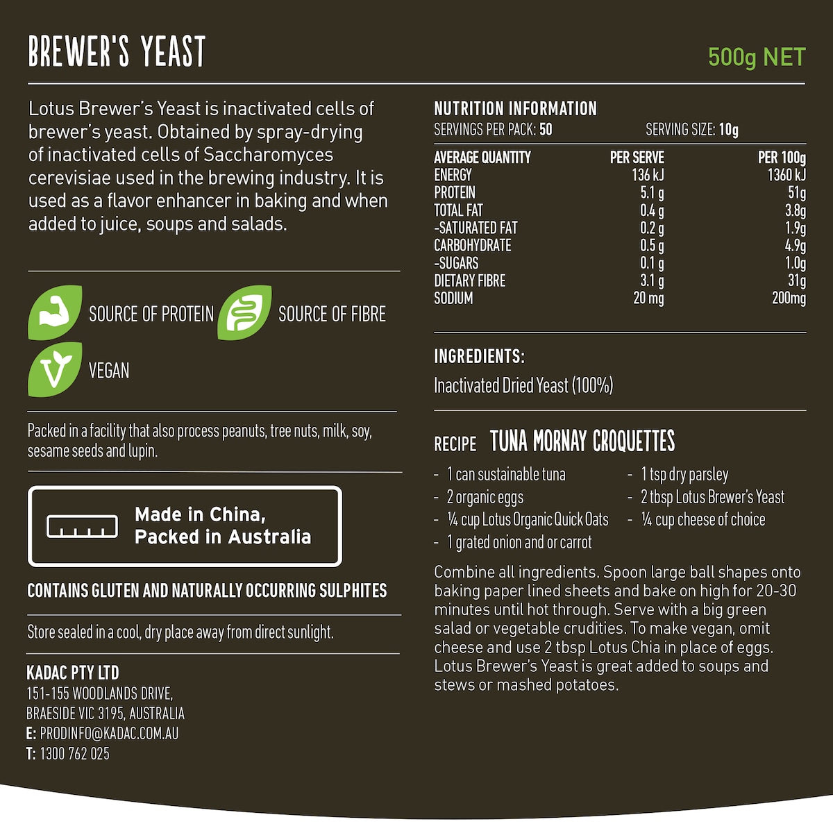 Lotus Brewer's Yeast 500g