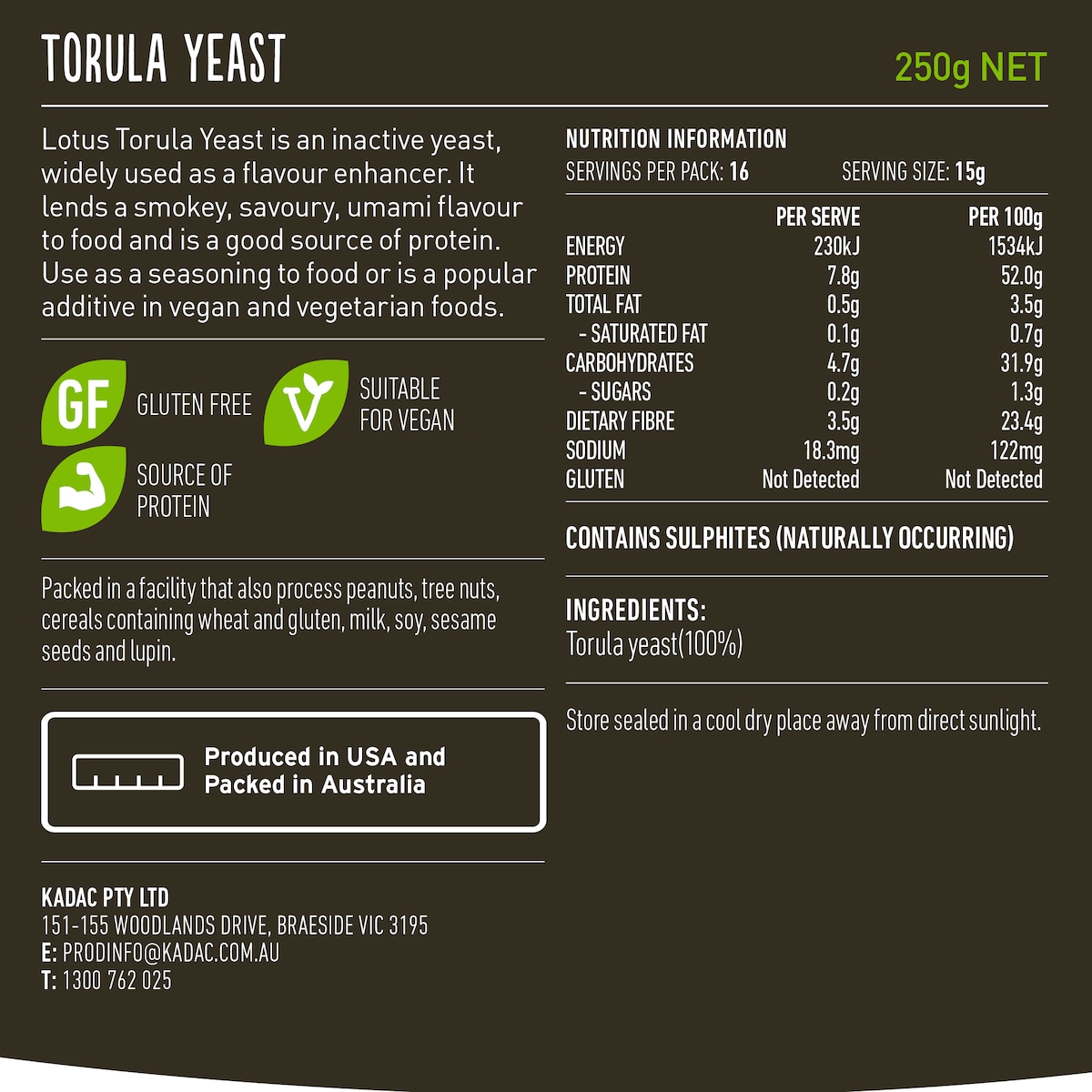 Lotus Torula Yeast 250g