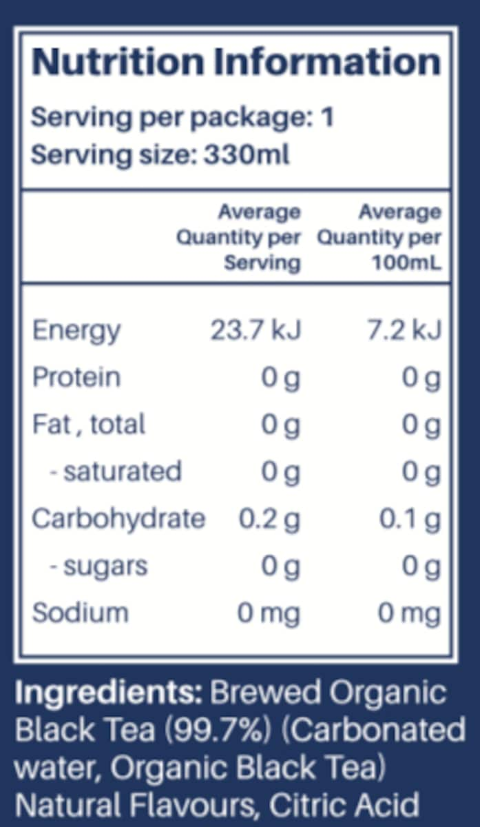 Freed Tea Soda Organic Blueberry & Lemon 330mL