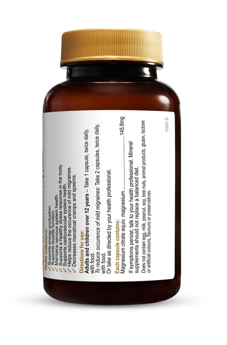 Herbs of Gold Magnesium Citrate 900 60 Capsules