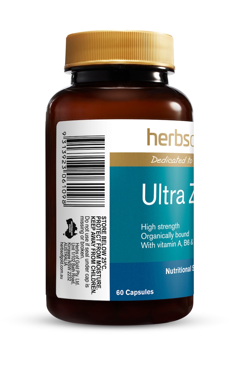 Herbs of Gold Ultra Zinc+ 60 Capsules