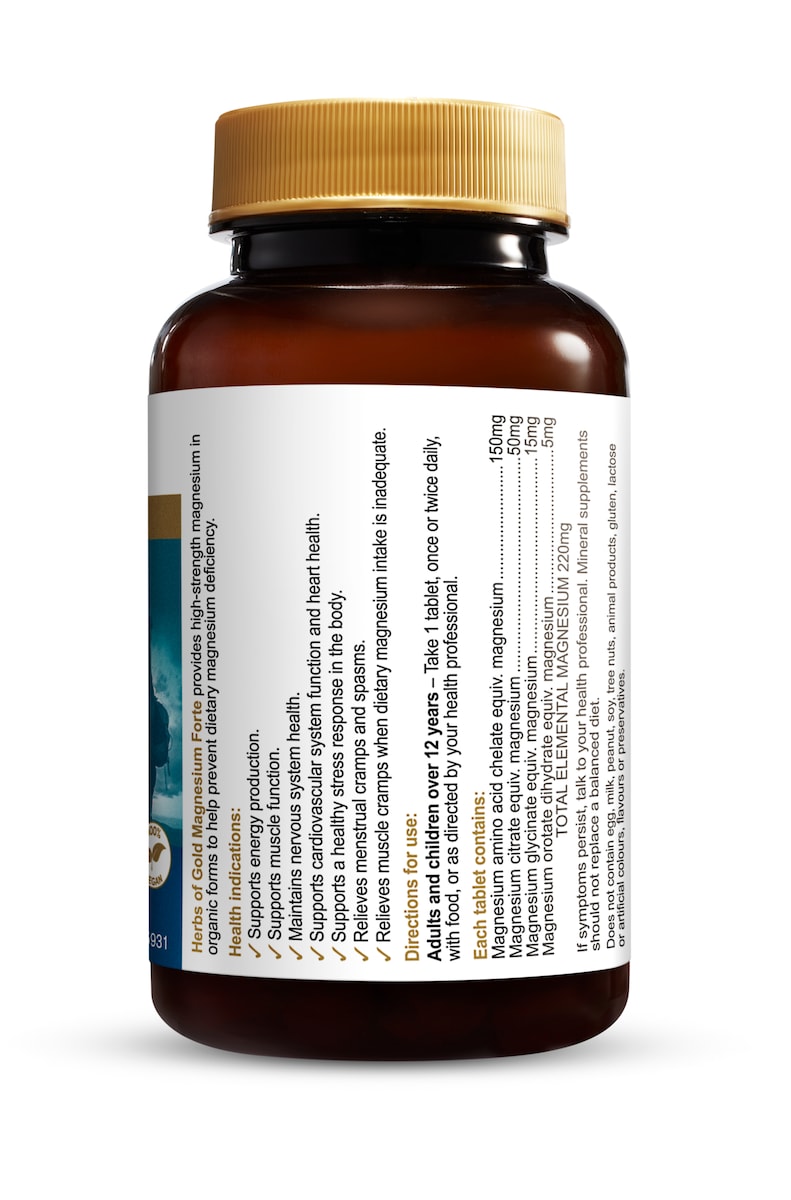 Herbs of Gold Magnesium Forte 60 Tablets