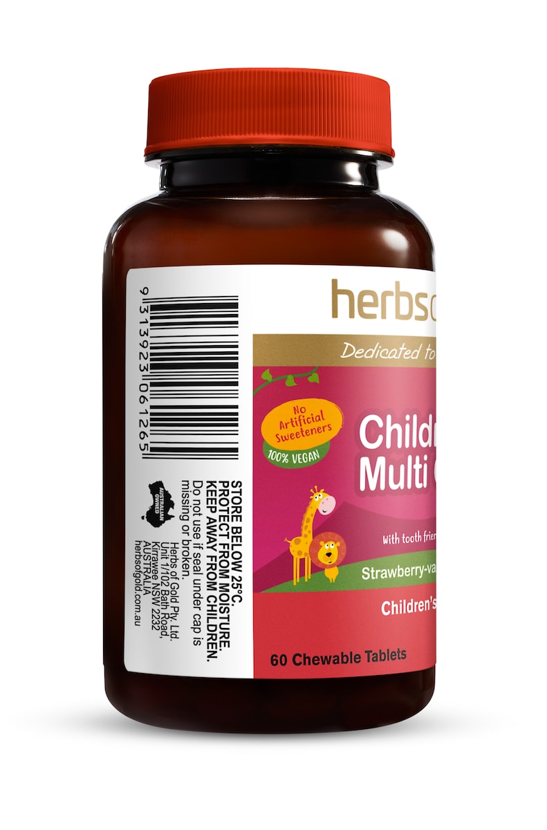 Herbs of Gold Childrens Multi Care 60 Chewable Tablets