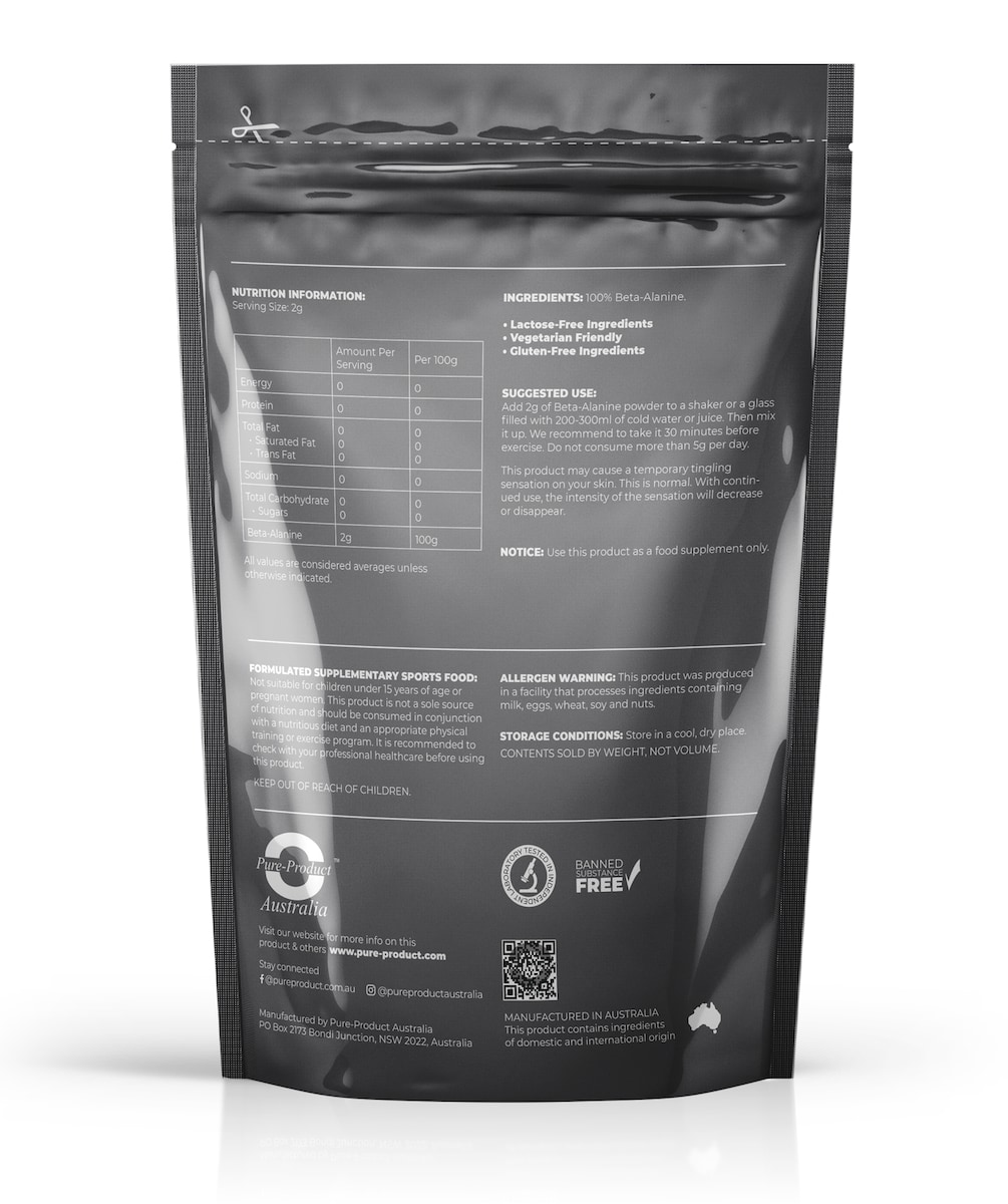 Pure Product Australia Beta Alanine Powder 500g