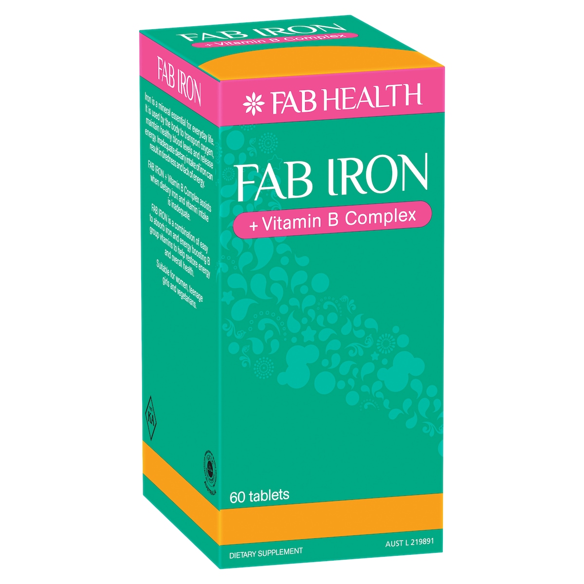 Fab Iron + Vitamin B Complex 60 Tablets