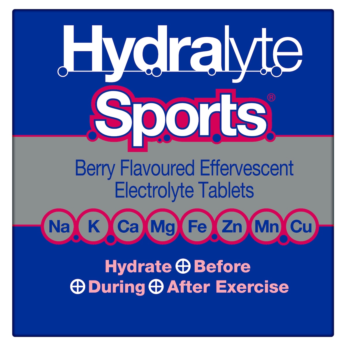 Hydralyte Sports Effervescent Electrolyte Tablets Berry 20 Pack