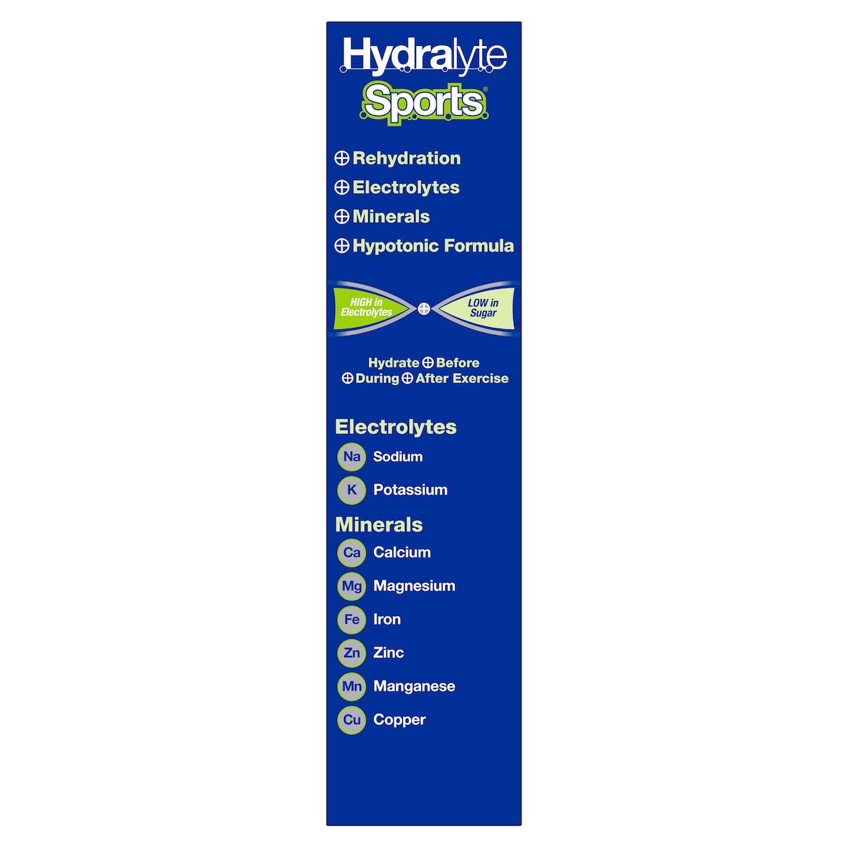 Hydralyte Sports Effervescent Electrolyte Tablets Lemon Lime 20 Pack