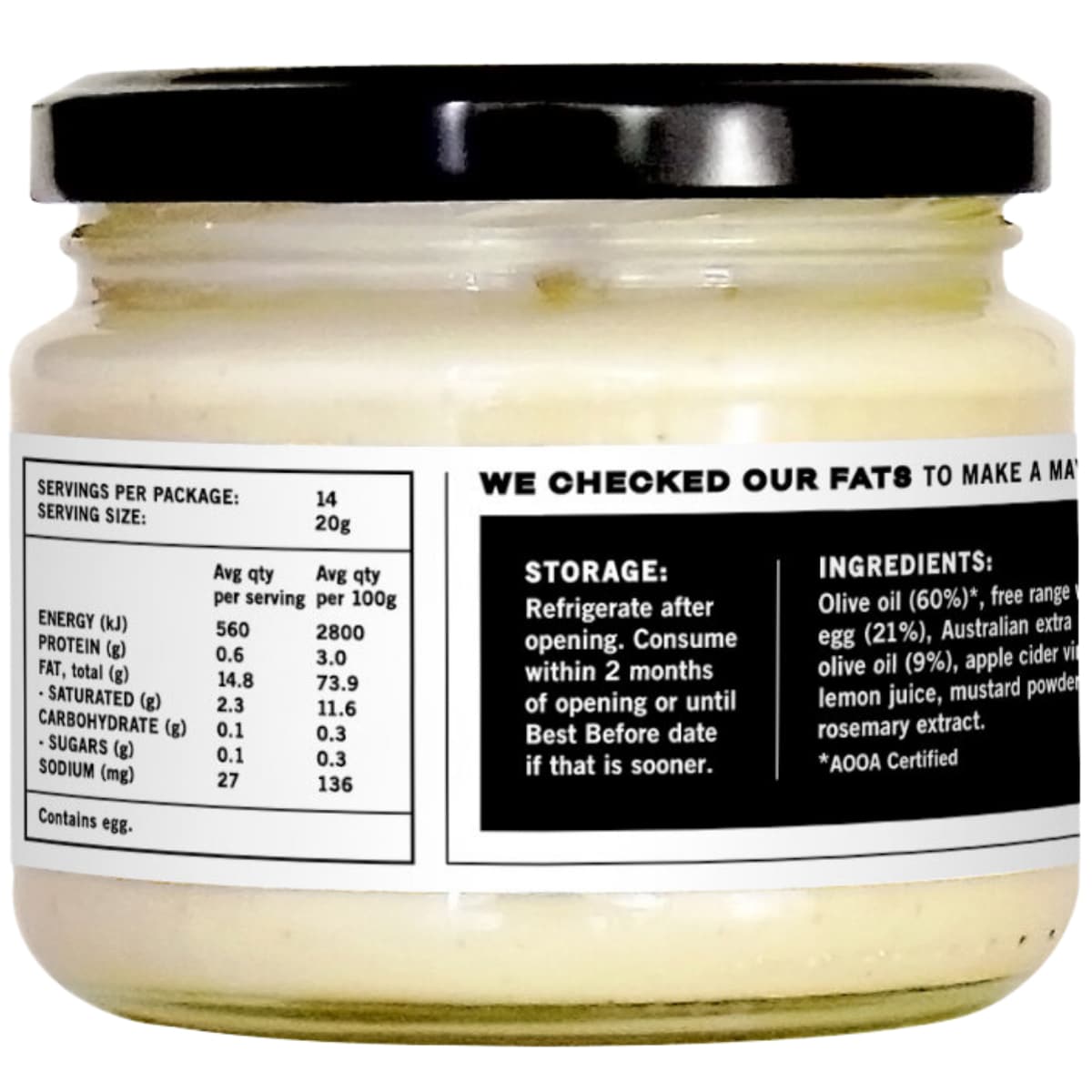 Undivided Food Co GOOD FAT Mayonnaise 280g