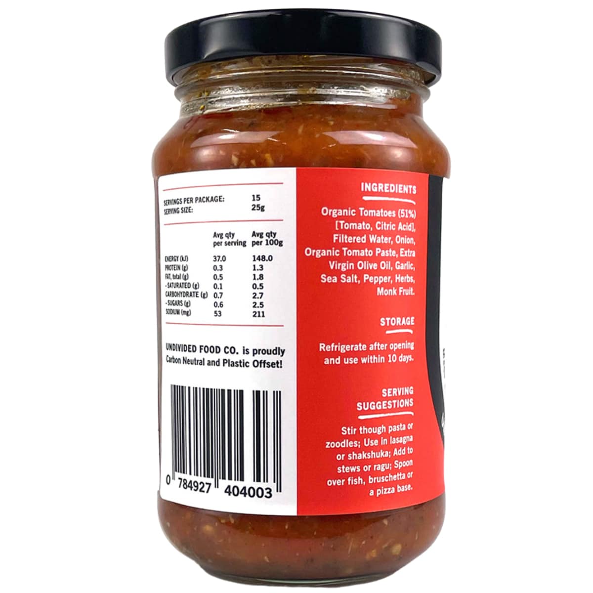 Undivided Food Co GOOD Sugo Napoli Sauce 375g