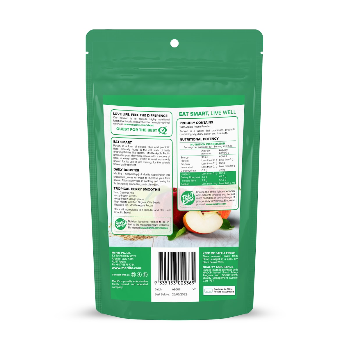 Morlife Apple Pectin Powder 200g