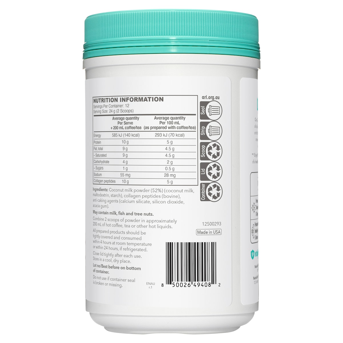 Vital Proteins Collagen Creamer Coconut 293g