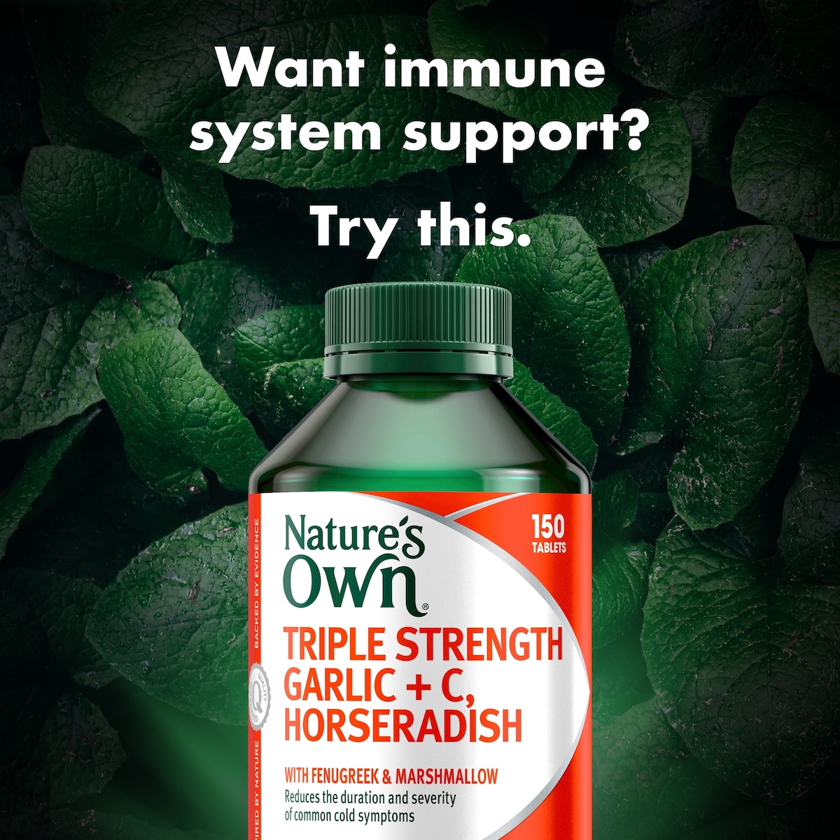 Nature's Own Triple Strength Garlic+C Horseradish 150 Tablets