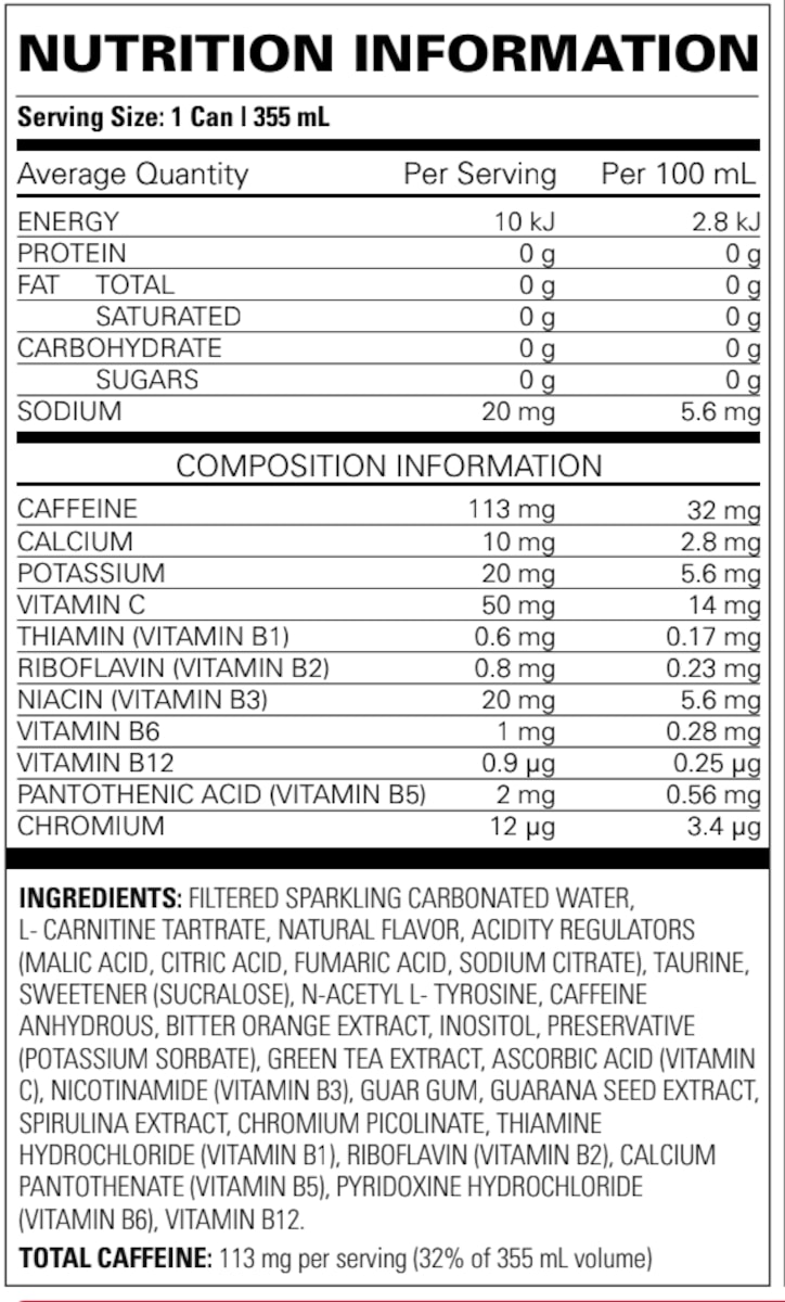 EHPlabs OxyShred Ultra Energy RTD Kiwi Strawberry 12 x 355ml