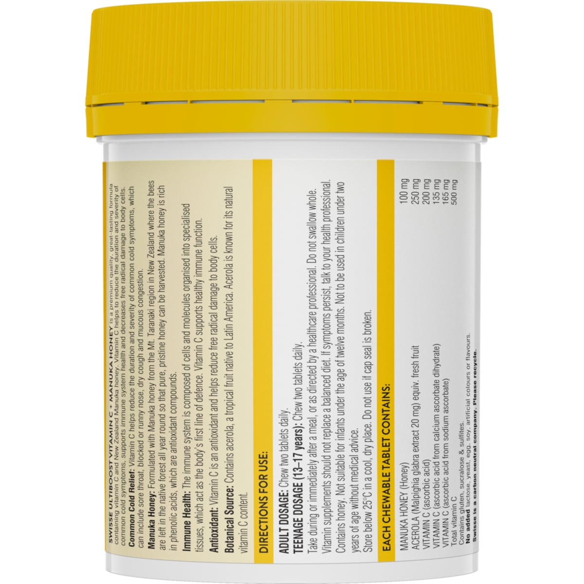 Swisse Ultiboost Vitamin C + Manuka Honey 120 Tablets