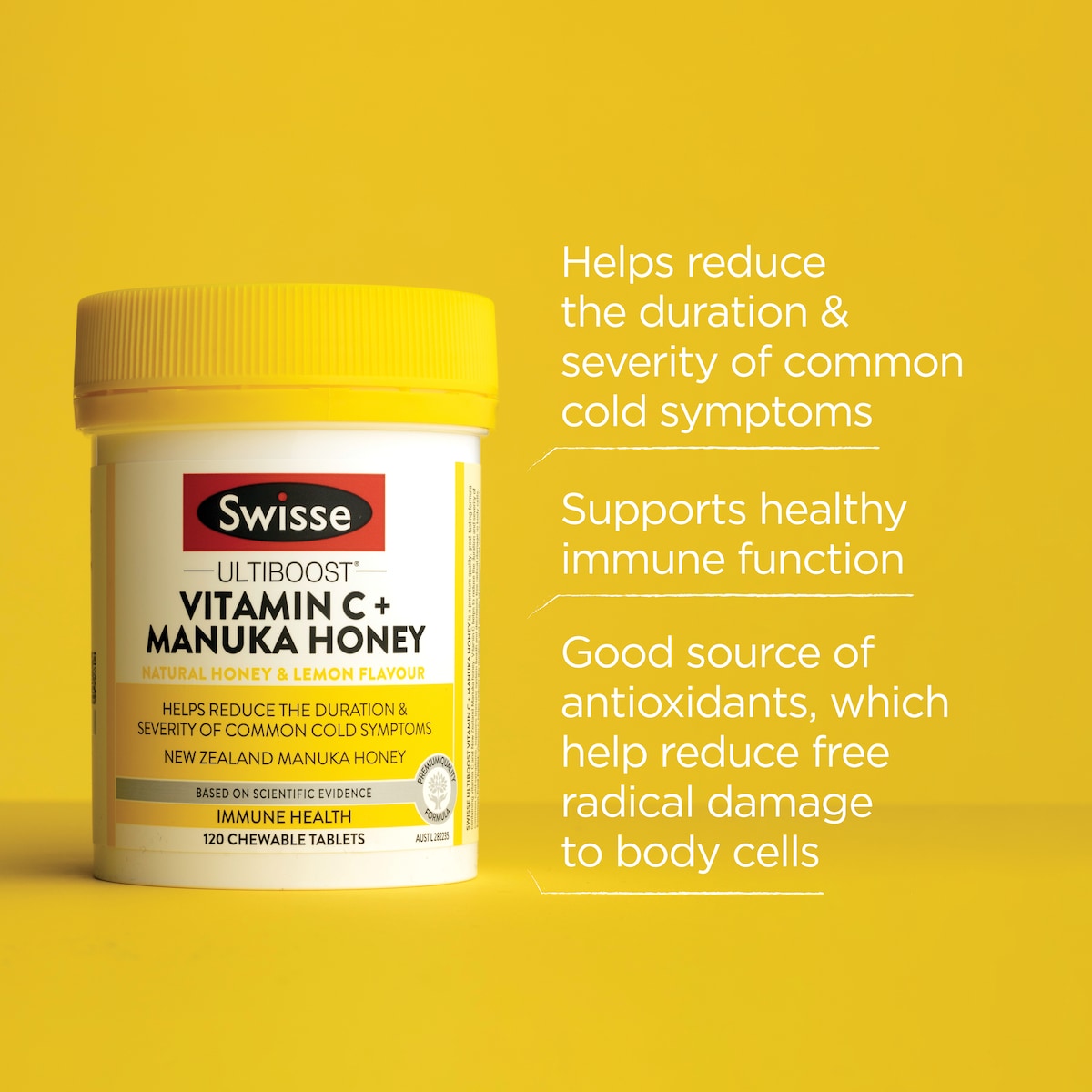 Swisse Ultiboost Vitamin C + Manuka Honey 120 Tablets