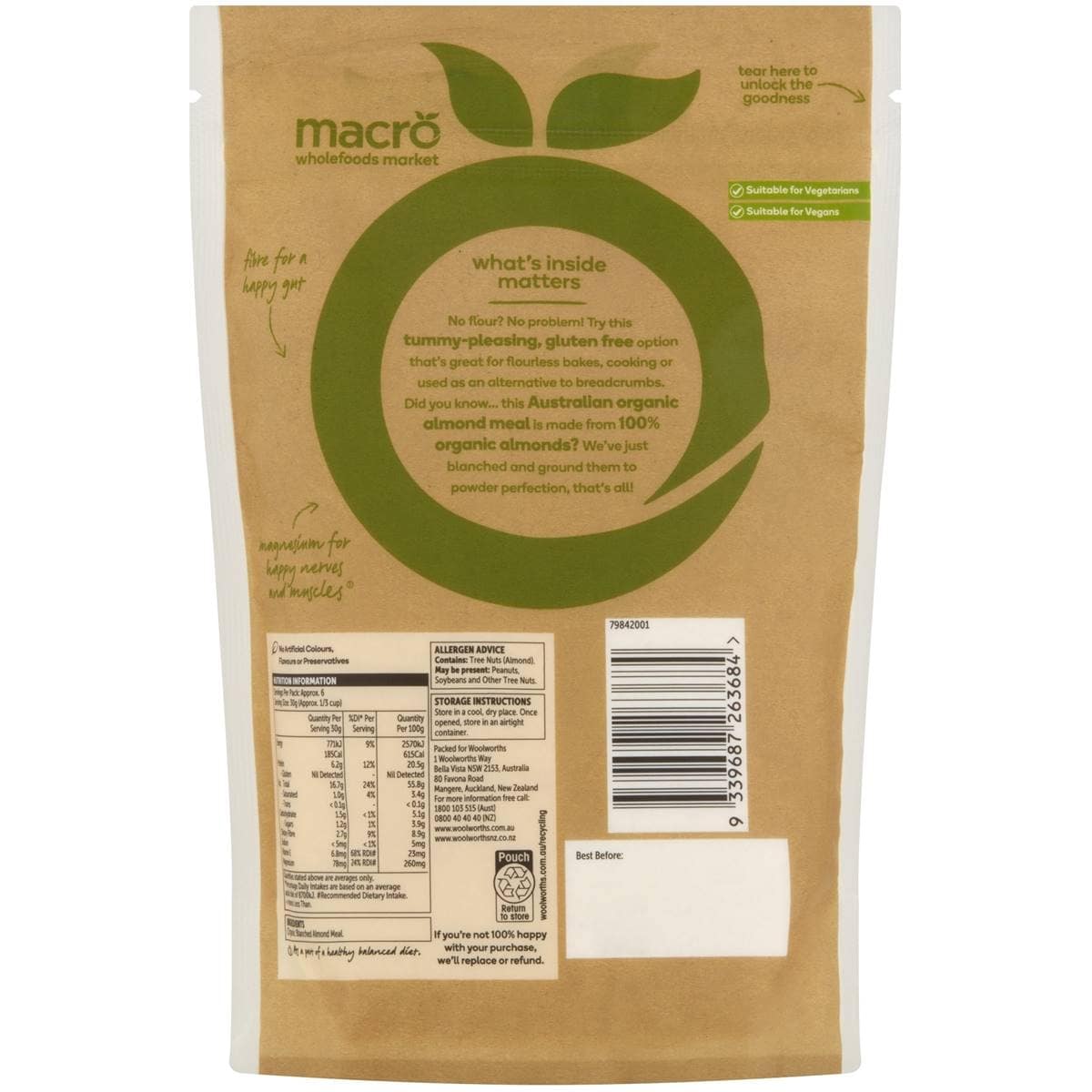 Macro Organic Australian Almond Meal 200g