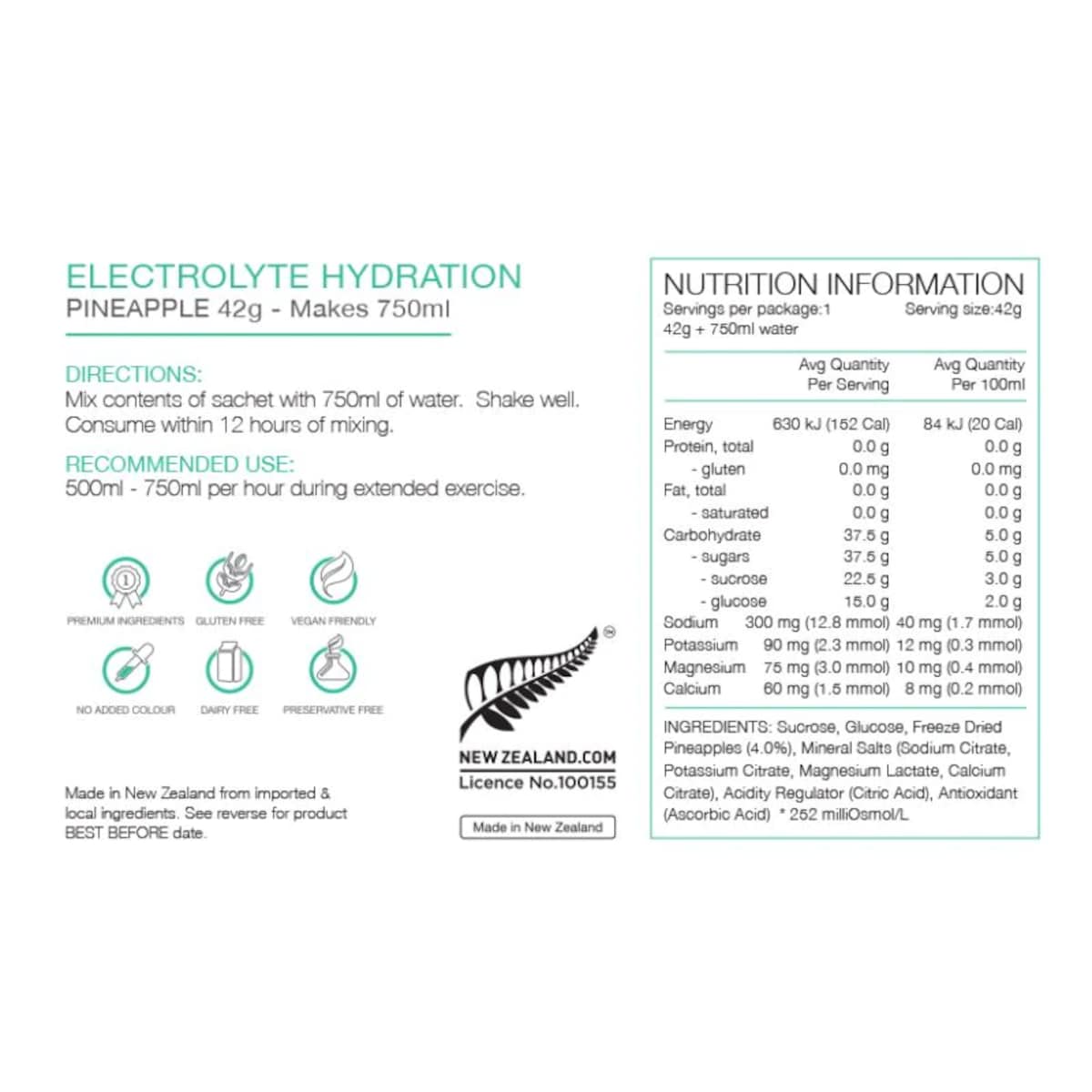 Pure Electrolyte Hydration Pineapple 25 x 42g