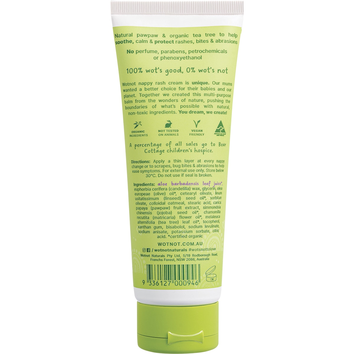 Wotnot Natural Nappy Rash Cream & Baby Balm 90ml