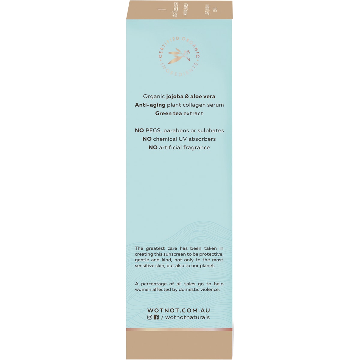 Wotnot Natural Face Sunscreen Beige SPF40 60g