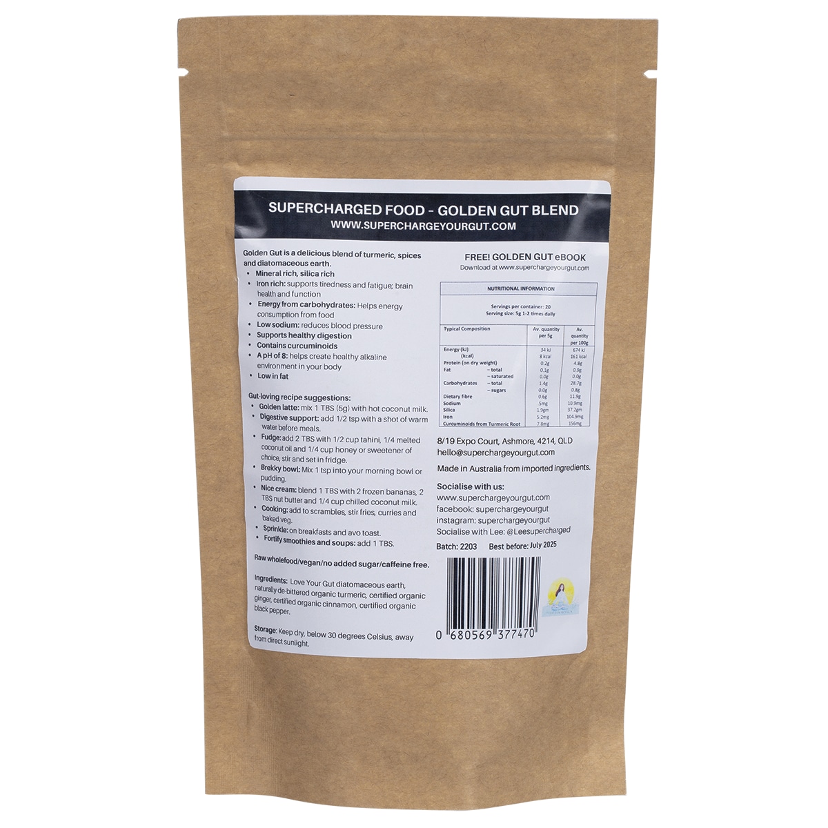 Supercharged Food Golden Gut Powder 100g