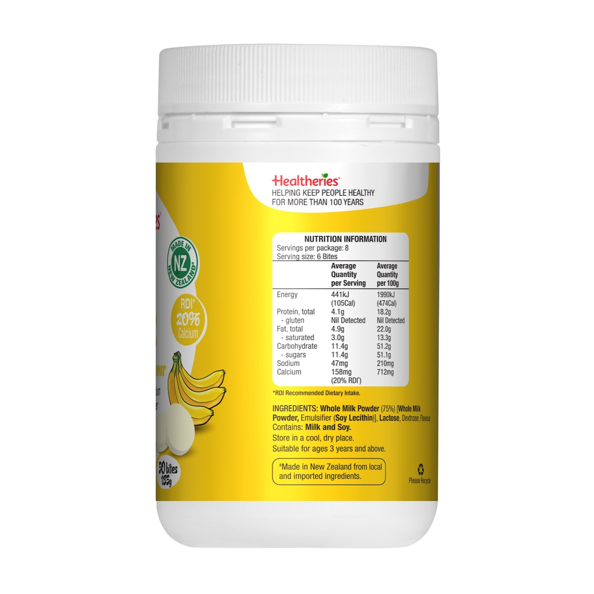 Healtheries Milk Bites Banana 185g