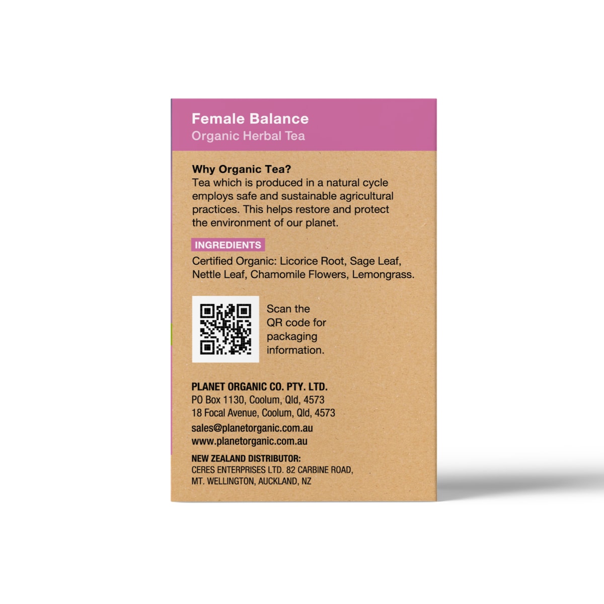 Planet Organic Female Balance 25 Tea Bags