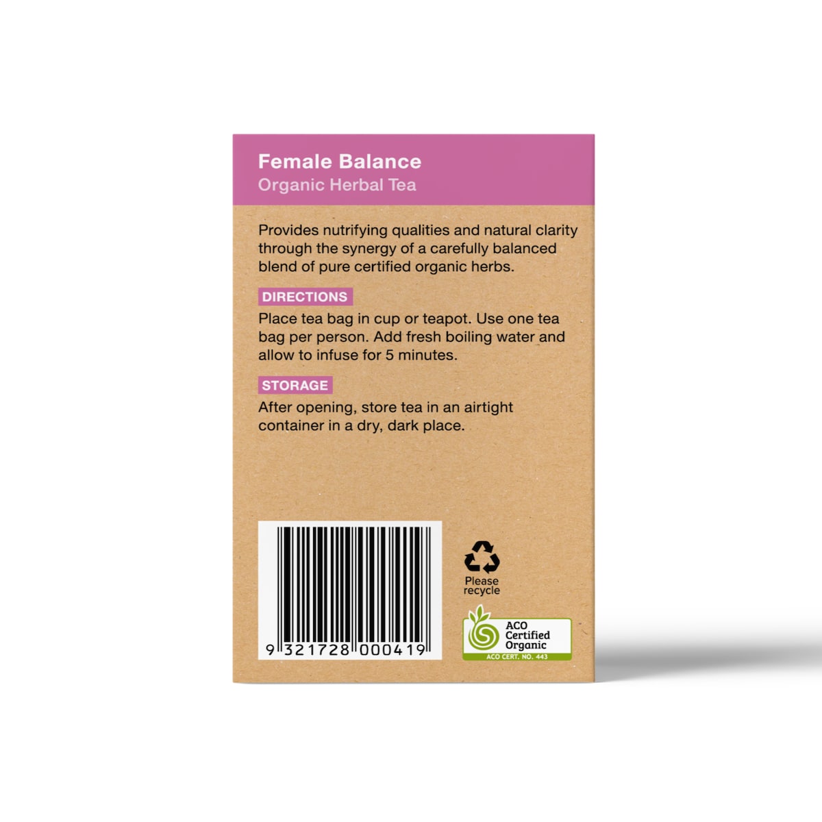 Planet Organic Female Balance 25 Tea Bags