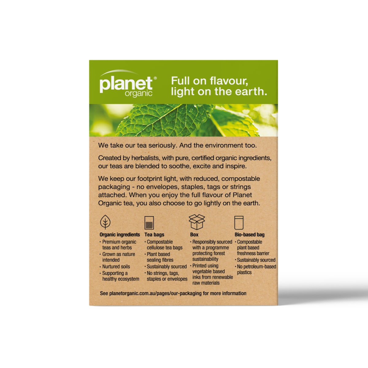 Planet Organic Peppermint Tea 25 Tea Bags