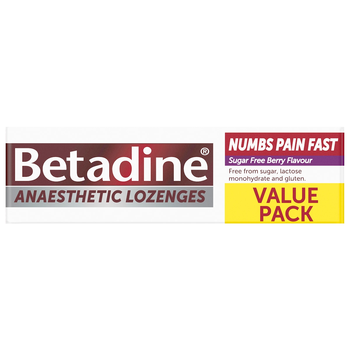 Betadine Anaesthetic Sore Throat Lozenges Berry 36 Pack