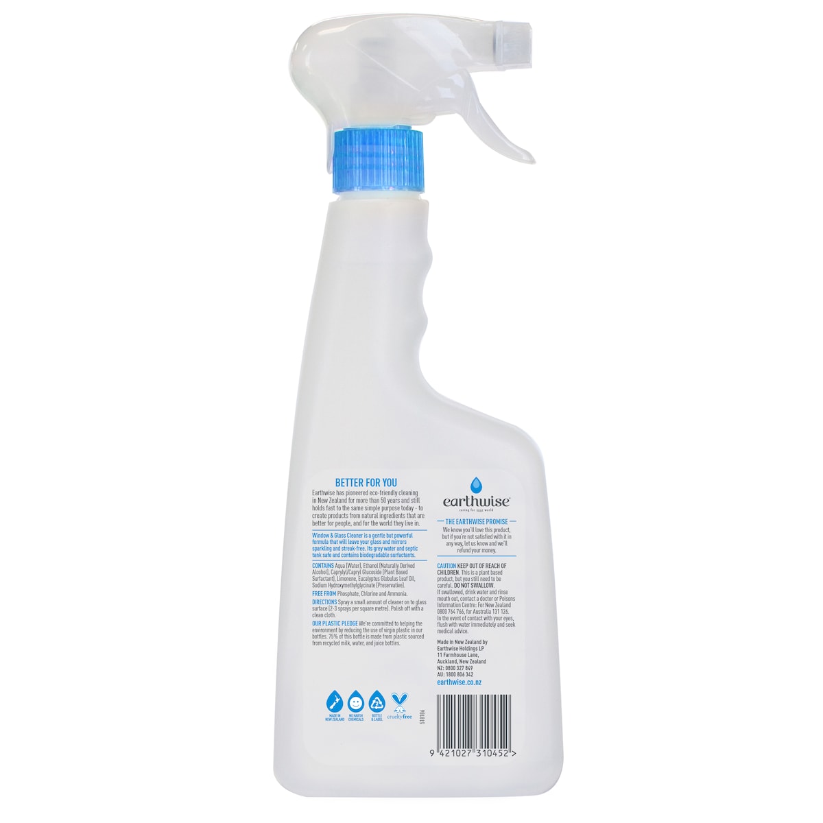 Earthwise Window & Glass Cleaner 500ML