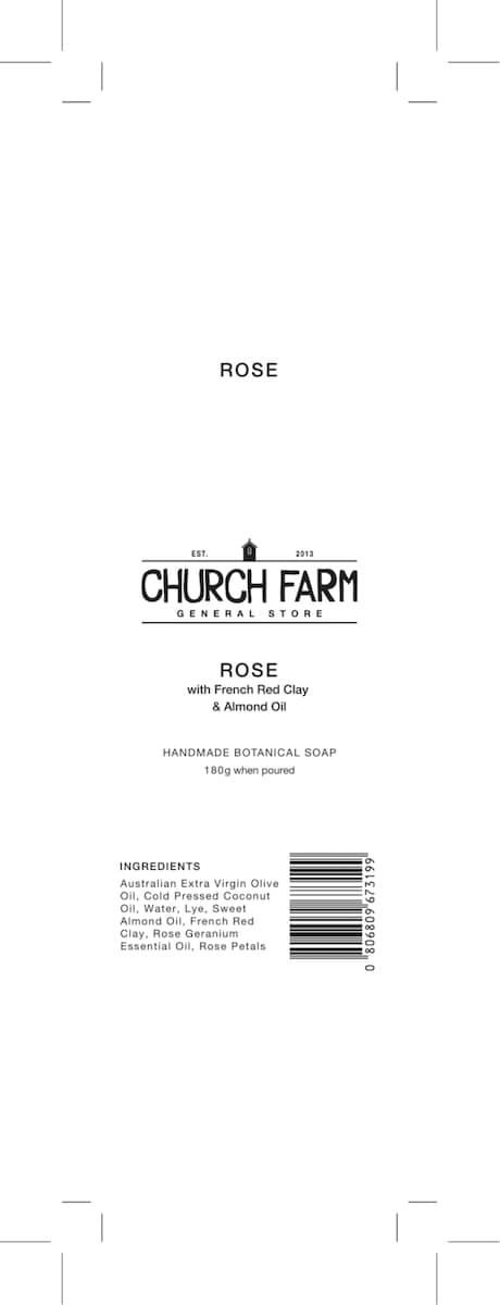 Church Farm Rose & Pink Clay Soap 180g