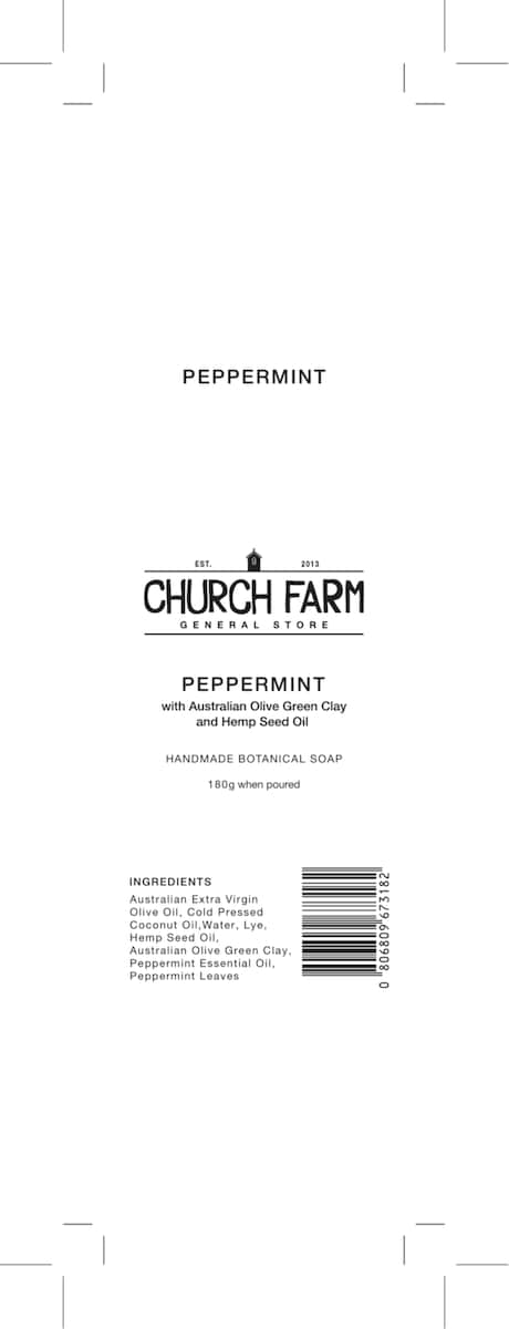 Church Farm Peppermint & Hemp Oil Soap 180g