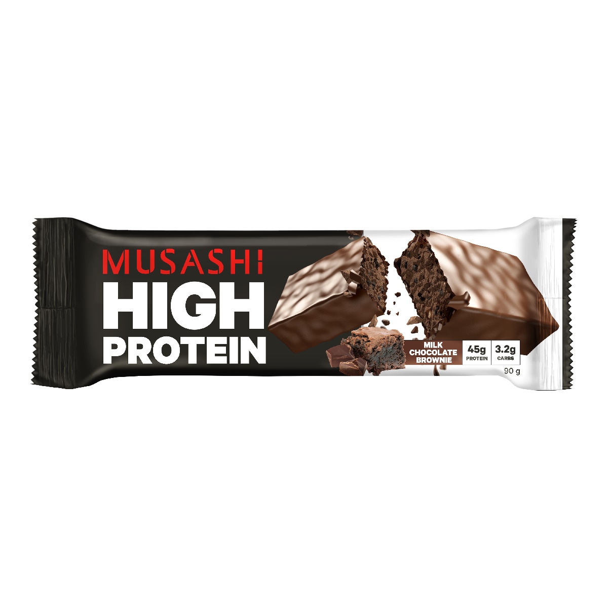 Musashi High Protein Bar Milk Chocolate Brownie 12 x 90g